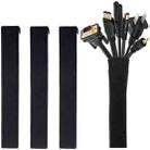 4pcs Zipper Ties Cord Management Organizer Kit Cable Sleeve With Zipper Cable Clip - 1