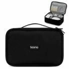 Baona Multifunctional Earphone Data Cable Digital Storage Bag, Spec: Single-layer (Black) - 1