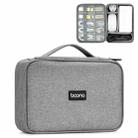 Baona Multifunctional Earphone Data Cable Digital Storage Bag, Spec: Single-Layer Box (Gray) - 1