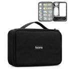 Baona Multifunctional Earphone Data Cable Digital Storage Bag, Spec: Single-Layer Box (Black) - 1