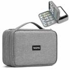 Baona Multifunctional Earphone Data Cable Digital Storage Bag, Spec: 2-layer Box (Gray) - 1