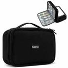 Baona Multifunctional Earphone Data Cable Digital Storage Bag, Spec: 2-layer Box (Black) - 1