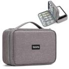 Baona Multifunctional Earphone Data Cable Digital Storage Bag, Spec: 2-layer Box (Brown Gray) - 1