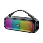 REMAX RB-M25 Portable Outdoor Bluetooth Audio Waterproof RGB Light Effect Plaza Dance Subwoofer(Black) - 1