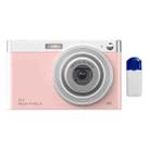 C13 2.88 inch 4K 8X Optical Zoom Telescopic Lens HD Digital Camera, Spec: Pink+Card Reader+Wiper - 1