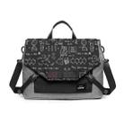 LUCKYBAT Laptop Bag Airbag Anti-drop Crossbody Handbag, Size: L 16 Inch(Gray Black Equation) - 1