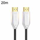2.0 Version HDMI Fiber Optical Line 4K Ultra High Clear Line Monitor Connecting Cable, Length: 20m(White) - 1