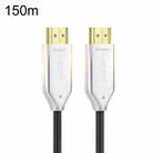 2.0 Version HDMI Fiber Optical Line 4K Ultra High Clear Line Monitor Connecting Cable, Length: 150m With Shaft(White) - 1