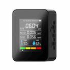 5 In 1 Temperature Humidity TVOC HCHO CO2 Large Screen Display Power Digital Air Quality Monitor(Black) - 1