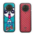Sunnylife IST-TZ485 For DJI Insta360 X3 Panoramic Camera PVC Protection Scraper Film Stickers(Panda+Carbon Pattern Red) - 1