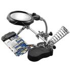 16126-A 3.5X/12X LED Light Stand Type Watch Repair Magnifier With Auxiliary Clip - 1