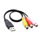 USB to 3 RCA Bus 1 Male 3 Female AV Audio Cable, Size: 1.5m - 1