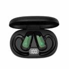 Bone Conduction Concepts Digital Display Stereo Bluetooth Earphones, Style: Dual Ears With Charging Warehouse(Green) - 1