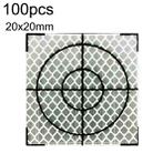 FP001 100pcs Diamond Tunnel Mapping Reflective Sticker Monitoring Measurement Point Sticker, Size: 20x20mm - 1