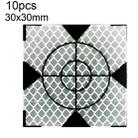 10pcs FP001 Diamond Tunnel Mapping Reflective Sticker Monitoring Measurement Point Sticker, Size: 30x30mm With Triangle - 1