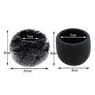 For Blue Yeti Pro Anti-Pop and Windproof Sponge/Fluffy Microphone Cover, Color: Black Hair - 3