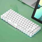 LANGTU OG80 Ivory White Keyboard Mini Punk Bluetooth+Wireless+Wired Three Models Silent Keyboard - 1