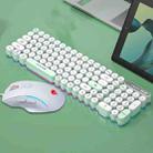 LANGTU OG102 Matcha Green Keyboard Mouse Set Mini Punk Bluetooth+Wireless+Wired Three Models Silent Keyboard - 1