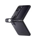 For OPPO Find N2 Flip Original OPPO Hand Strap Type Vegan Leather Phone Case(Midnight Blue) - 1