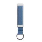 PU Leather Metal Wrist Strap Cell Phone Holder Zinc Alloy Paste Desktop Stand(Blue) - 1