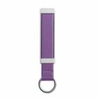 PU Leather Metal Wrist Strap Cell Phone Holder Zinc Alloy Paste Desktop Stand(Purple) - 1