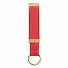 PU Leather Metal Wrist Strap Cell Phone Holder Zinc Alloy Paste Desktop Stand(Red) - 1