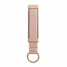 PU Leather Metal Wrist Strap Cell Phone Holder Zinc Alloy Paste Desktop Stand(Rose Gold) - 1