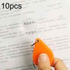 10pcs 10XFold Portable Home Students And Elderly People Hold HD Mini Magnifier Keychain(Orange) - 1