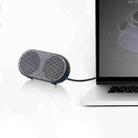 5002 USB Sound Card Computer Small Speakers Mini Desktop Audio(Black) - 1