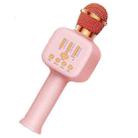 Q12 TWS Multifunctional RGB Light Effect Wireless Bluetooth Microphone with Audio Function(Peach Pink) - 1