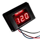 DES-2 Car Battery Voltage Meter DC LED Digital Display 12V Motorcycle RV Yacht Voltage Meter Detector(Red) - 1