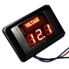 DES-2 Car Battery Voltage Meter DC LED Digital Display 12V Motorcycle RV Yacht Voltage Meter Detector(Orange) - 1