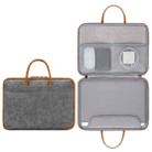 Baona Leather Fully Open Portable Waterproof Computer Bag, Size: 13/13.3 inches(Gray Brown) - 1