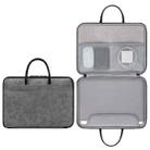 Baona Leather Fully Open Portable Waterproof Computer Bag, Size: 15/15.6/16 inches(Gray Black) - 1