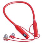 G72 Hanging Neck Card Insertable Digital Display Noise Reduction Wireless Bluetooth Earphone(Red) - 1