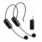 One For Two Outdoor Wireless Microphone Audio Headset Amplifier Loudspeaker(Black) - 1