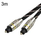 EMK HB/A6.0 SPDIF Interface Digital High-Definition Audio Optical Fiber Cable, Length: 3m(Black White Net) - 1