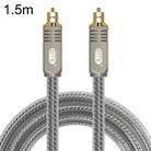 EMK YL/B Audio Digital Optical Fiber Cable Square To Square Audio Connection Cable, Length: 1.5m(Transparent Gray) - 1