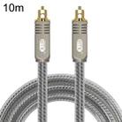 EMK YL/B Audio Digital Optical Fiber Cable Square To Square Audio Connection Cable, Length: 10m(Transparent Gray) - 1