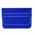 17 Inch Neoprene Laptop Lining Bag Horizontal Section Flap Clutch Bag(Blue) - 1