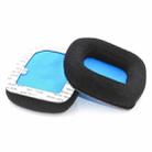 For Logitech Astro A20 2pcs Fleece Memory Foam Headphone Covers Earmuffs(Full Black) - 4