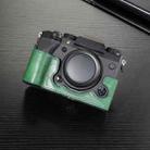For FUJIFILM X-T5 Camera Cowhide Bag Anti-scratch Protective Case Base Cover(Green) - 1
