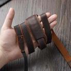 Outdoor Photography Cowhide Leather Camera Shoulder Hanging Neck Winding Strap, Spec: Top-layer (Coffee) - 1