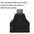 5pcs HDMI Male To 2 HDMI Female Adapter HD Computer Conversion Transformation Plug(Black) - 4