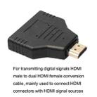 5pcs HDMI Male To 2 HDMI Female Adapter HD Computer Conversion Transformation Plug(Black) - 5