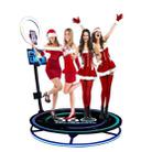 68cm RGB Fill Light Photo Booth Turning Led Camera Photo Spin Stand With Flight Case - 2