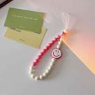 5pcs Cute Smiley Mobile Phone Straps Charm Lanyard Anti-loss Hand Rope(Rose Red) - 1