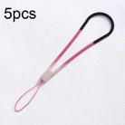 5pcs Silicone Cell Phone Lanyard Watercolor Woven Pattern Fan U Disk Strap(Slurry) - 1