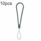 10pcs  Silicone Woven Pattern  Cell Phone Lanyard Anti-loss Hand Rope(Dark Night Green) - 1