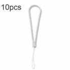 10pcs  Silicone Woven Pattern  Cell Phone Lanyard Anti-loss Hand Rope(Grass Purple) - 1